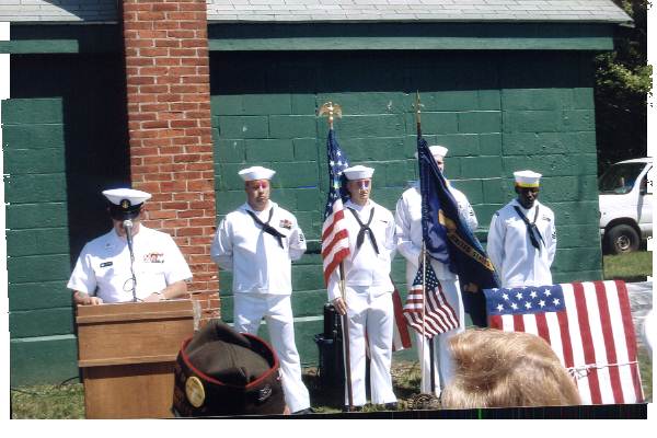US Navy Color Guard, Quincy and CPO Keith Jermyn